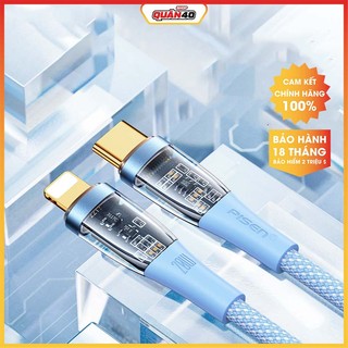 Cáp sạc nhanh pisen quick ice crystal pd explorer rainbow 20w - 1m2 - hàng chính hãng