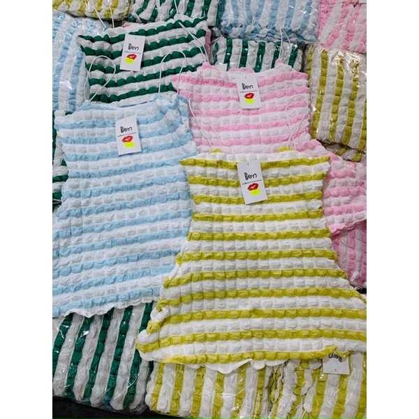 Set Bộ Xốp 2 Dây Sọc Đầm BabiDoll Kèm Quần Fom Đỉnh Hàng Cao Cấp_211