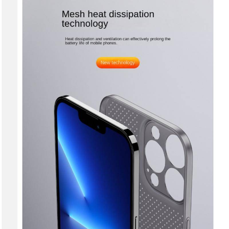 Ultra Ốp Điện Thoại Siêu Mỏng Chống Sốc Bề Mặt Nhám Có Lỗ Thoáng Khí Cho iPhone 14 13 12 11 Pro MAX