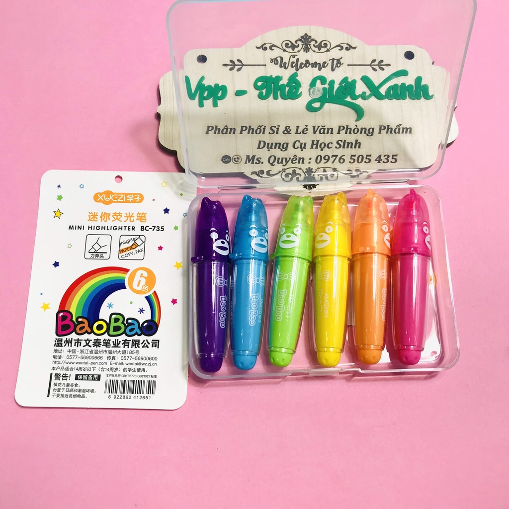 Bút dạ quang BC 735 6 cây