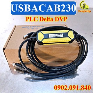 Cáp lập trình plc delta dvp usbacab230 mầu vàng đen chính hãng