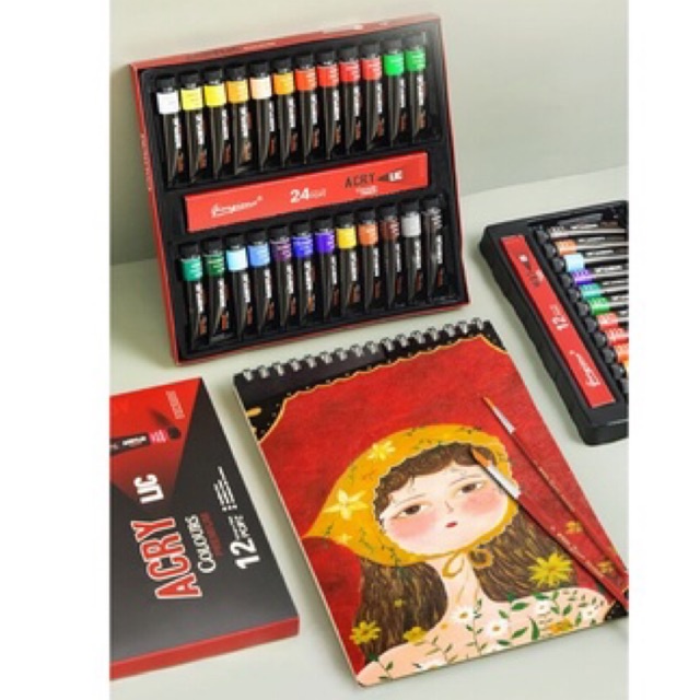 Màu acrylic Giorgione tuýp 12ml vẽ tranh set 12-24-30 màu
