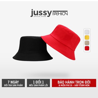 Mũ Bucket Trơn Jussy Fashion Nón Bucket 2 Mặt 2 Màu Tiện Lợi Chất Vải Kaki Cotton Thoáng Mát Form Nón Tai Bèo Unisex
