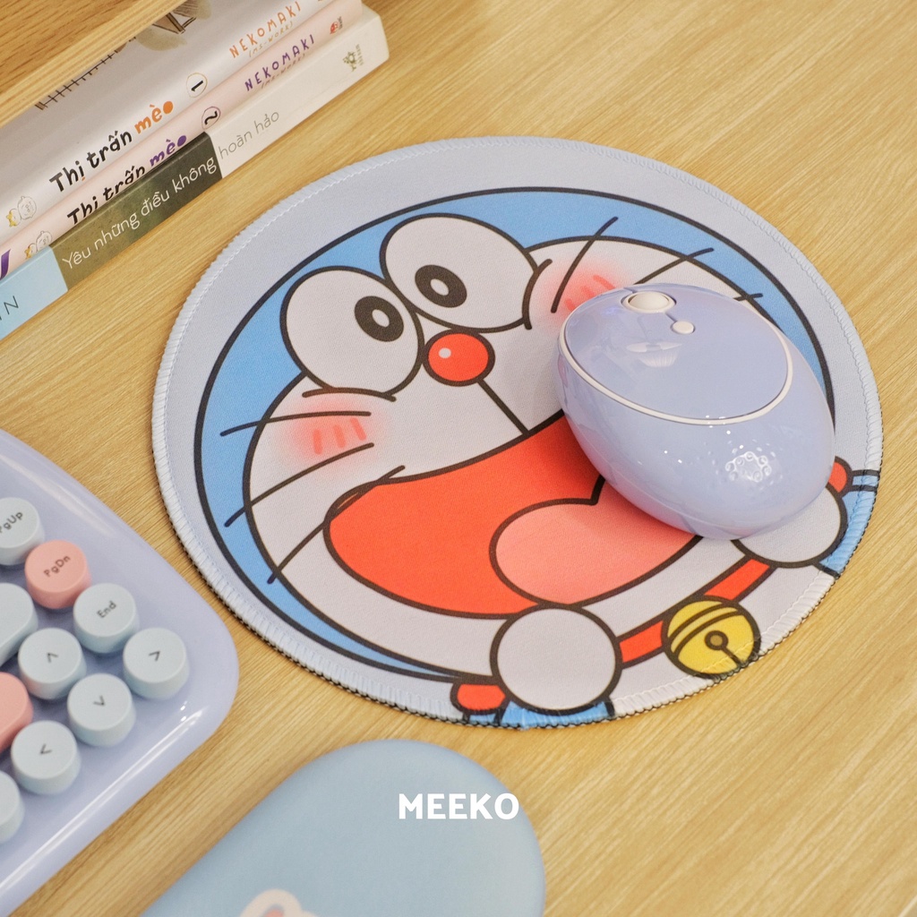Lót chuột Doraemon siêu cute hình tròn 6 phiên bản MEEKO