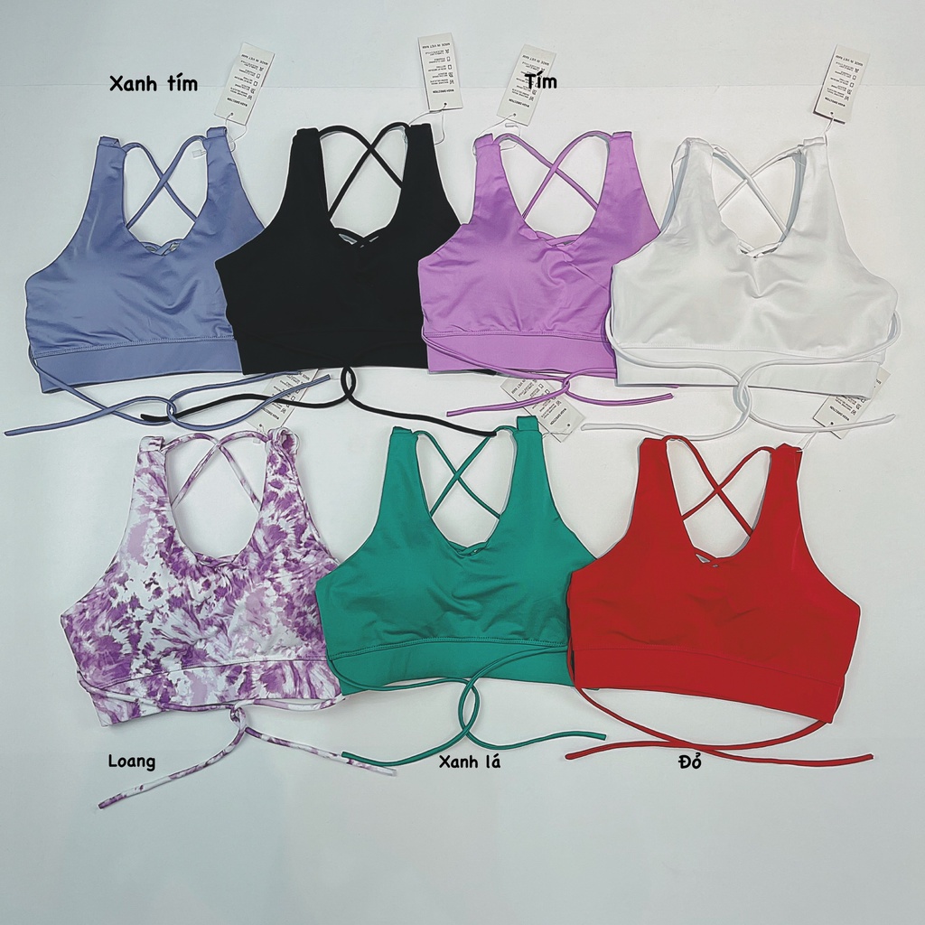 Áo Bra Thể Thao Nữ Chéo Ngực Cột Dây Siêu Xinh