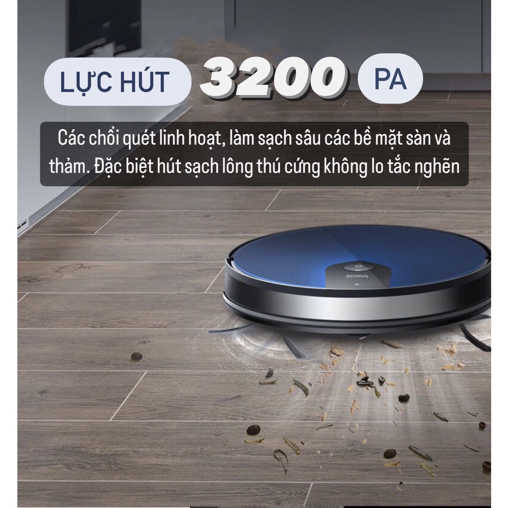 Robot Hút Bụi Lau Nhà, Robot hút bụi lau nhà tự động Công suất cực lớn, Pin siêu trâu, Tự Động Sạc Pin, BẢO HÀNH 1 ĐỔI 1