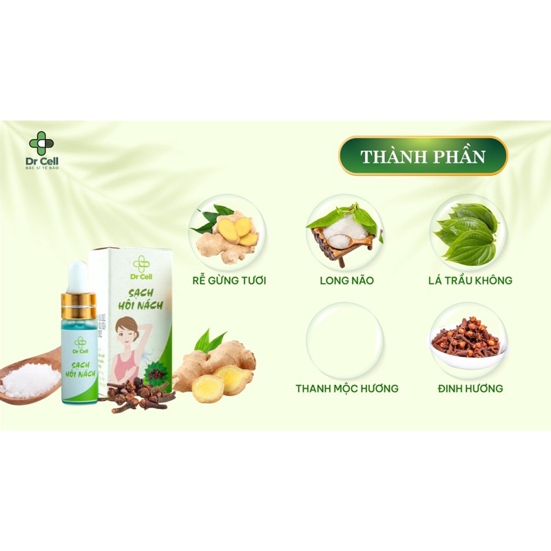 Sạch hôi nách làm sạch mồ hôi, khử mùi thên tự tin Dr.cell 10ml SAN03