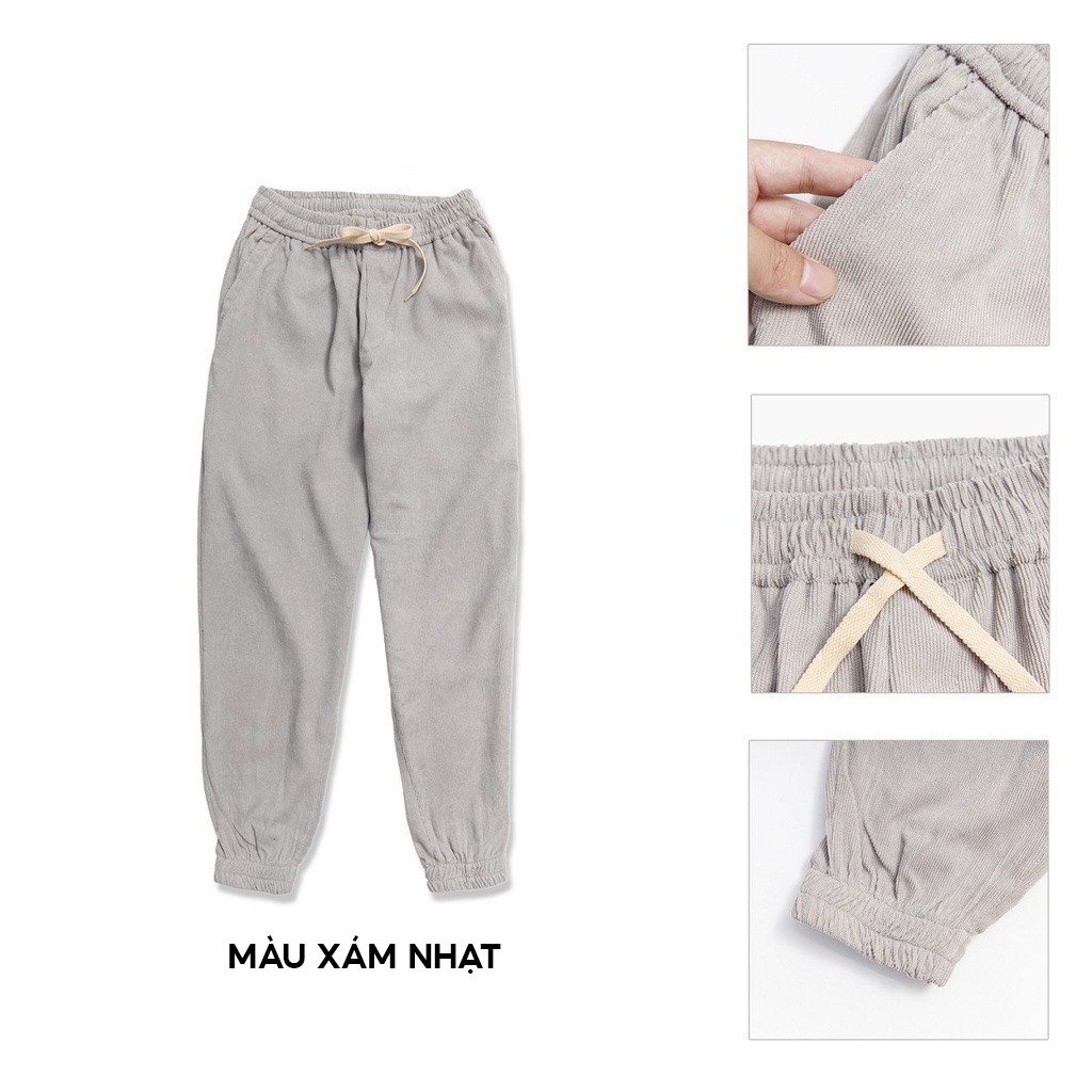 Quần jogger nhung tăm cao cấp dáng thể thao TF4