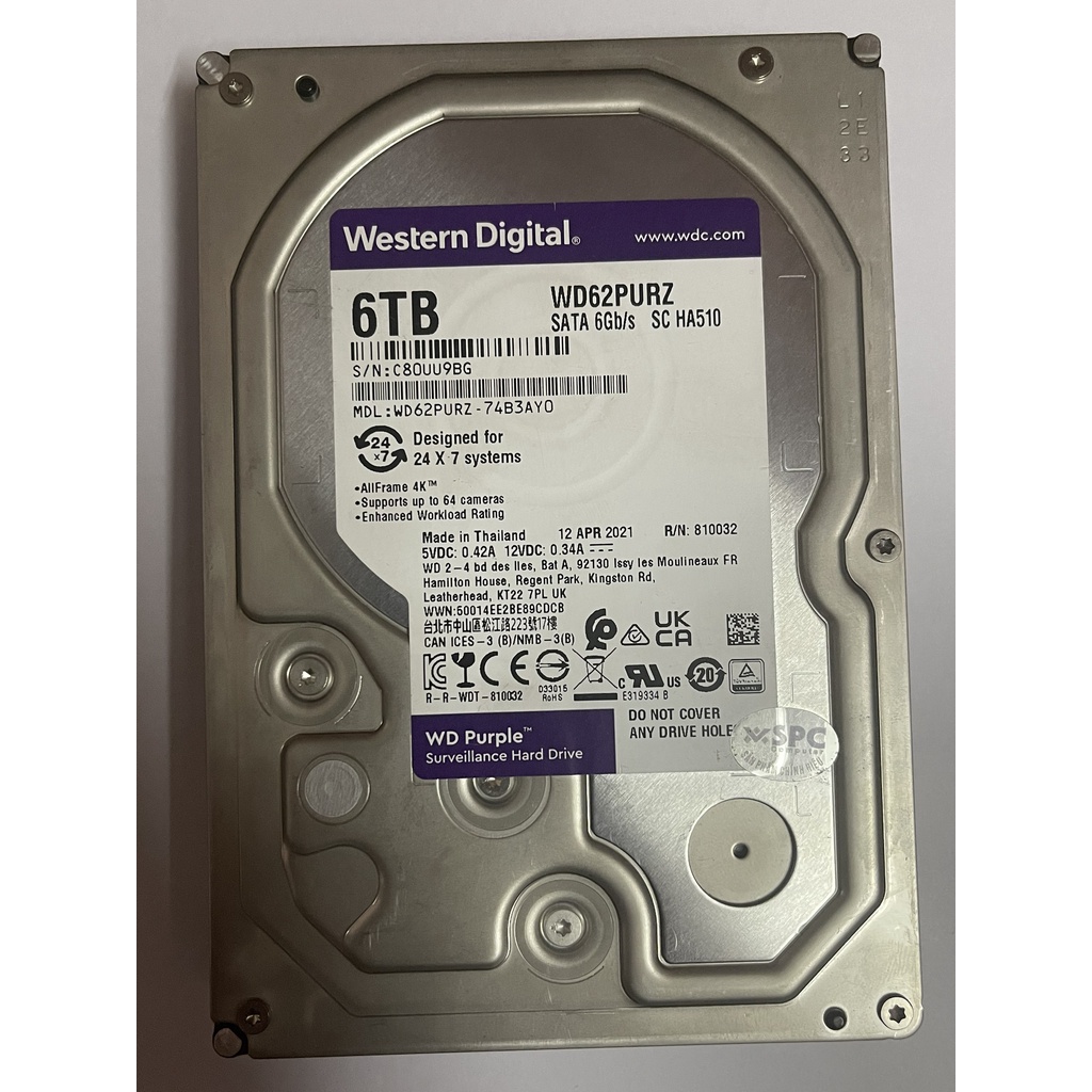 Ổ cứng WD 6TB/4TB RED và PURPLE ,Dùng cho camera và server ,hàng chính hãng like new bảo hành chính hãng rất lâu !