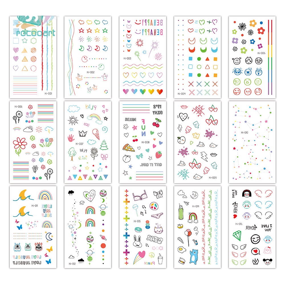 Hình Xăm Dán Tạm Thời Họa Tiết Hoạt Hình Dễ Thương Chống Nước Phát Sáng Cho Trẻ Em