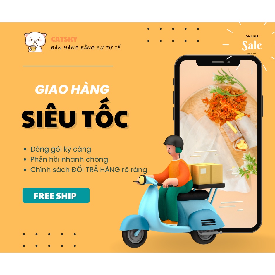 Combo Bánh Tráng "SIÊU GẠO" Phơi Sương Bơ Ruốc Hành Phi Catsky 500g