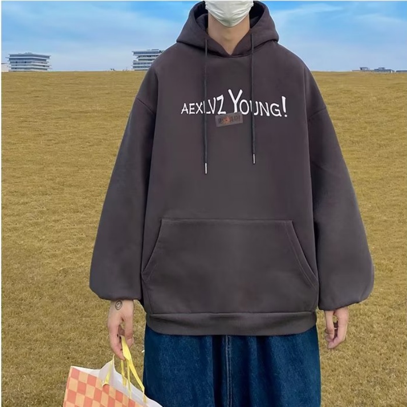 Áo hoodie Dáng Rộng Có In Chữ Thời Trang Cao Cấp Cho Nam Nữ