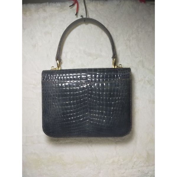 Túi xách si da cá sấu bóng kính