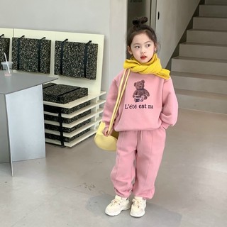 Bộ nỉ hồng gấu cho bg