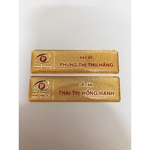 Bảng Tên Nhân Viên Mạ Vàng Đồng Ăn Mòn Sang Trọng,Cao Cấp