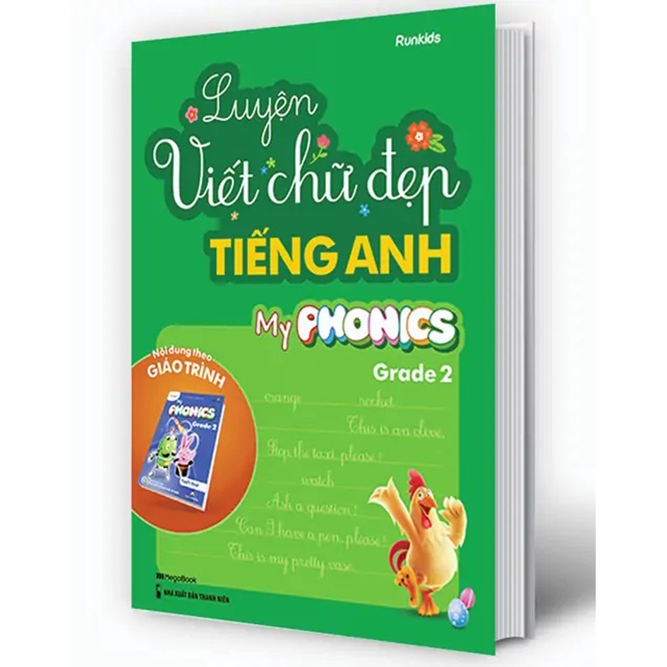 Sách - Combo Bộ 2 Cuốn Luyện Viết Chữ Đẹp Tiếng Anh - My Phonics Grade ( Tập 1 + Tập 2) - MEGABOOK