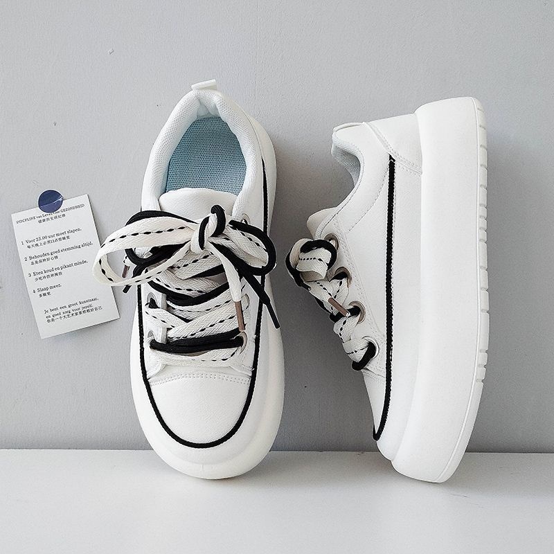 Bán Chạy#Giày Thể Thao Mũi Tròn Đế Dày Phong Cách Mới Cho Nữ