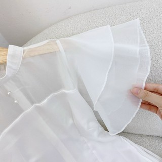 SET ÁO DÀI TRẮNG TAY TIÊN