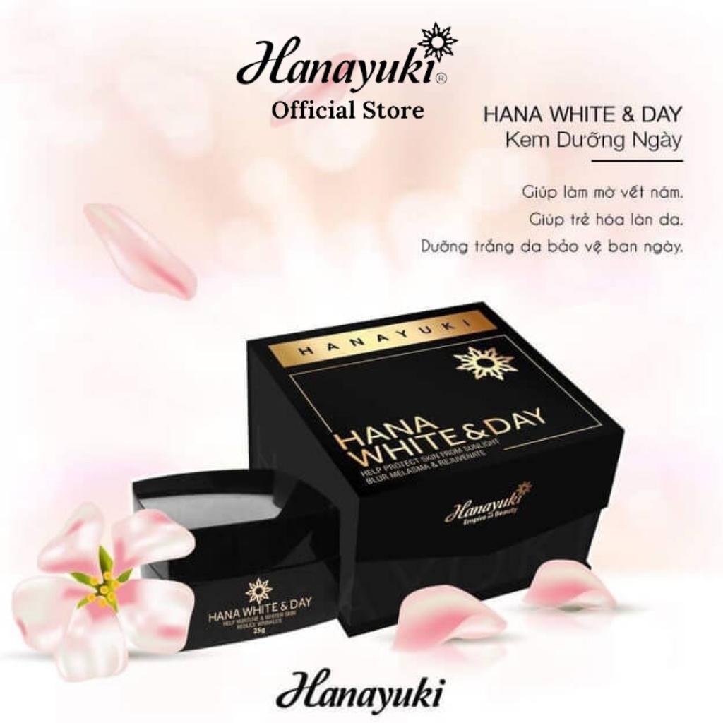 Kem Dưỡng Trắng Da Mặt Hana White Day, Kem Face Dưỡng Ẩm Da Mặt Ban Ngày Hanayuki Chính Hãng 25g