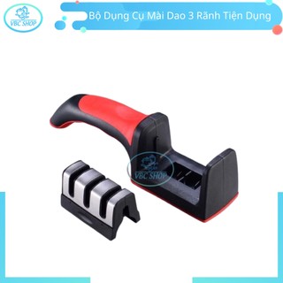Bộ dụng cụ mài dao 3 rãnh tiện dụng, dụng cụ mài dao kéo tiện lợi