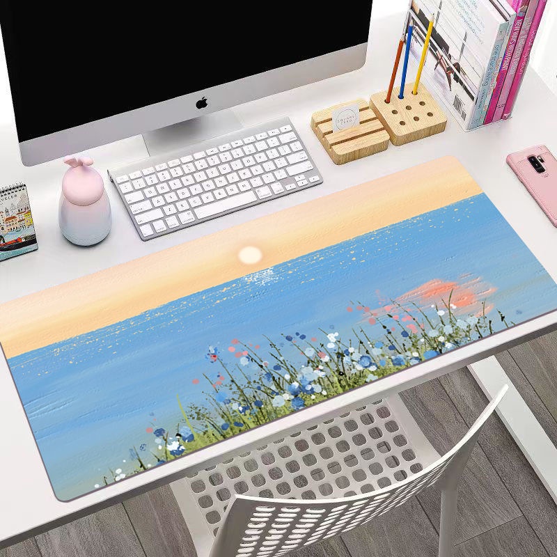 Tấm Lót Chuột Và Bàn Phím Máy Tính Chống Trượt Thiết Kế Đơn Giản Dễ Thương