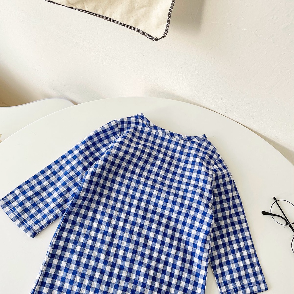 Sanlutoz Tuỳ tiện Em bé Trai Lãng mạn Bông Plaid Mùa thu Bộ gen