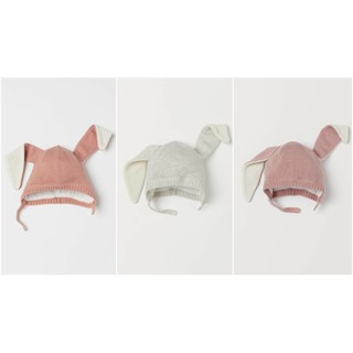 Mũ len tai thỏ hồng size 6-12m, 1-2, 2-4y fom nhỏ hm h&m_hàng chính hãng anh