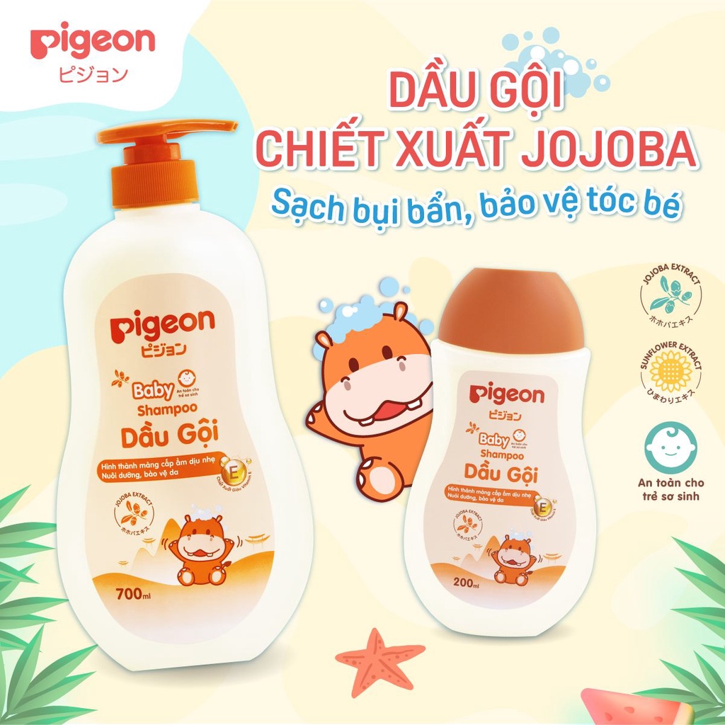 Dầu Gội Dịu Nhẹ Cho Bé Chiết Xuất Jojoba Pigeon 200ml/700ml (MẪU MỚI)