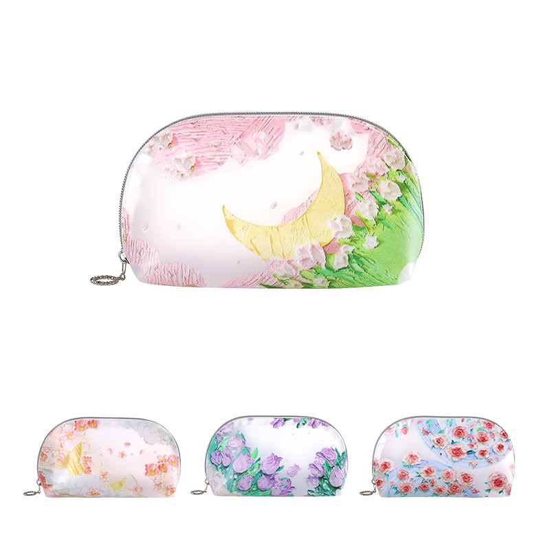 Túi Đựng Mỹ Phẩm Du Lịch Chất Liệu TPU Nhám Mờ Chống Thấm Nước In Họa Tiết