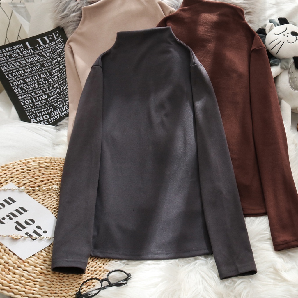 NRVP Áo Thun Nữ Dài Tay Dáng Rộng In Hình Phong Cách Hàn Quốc Kiểu Mới