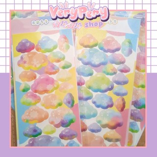 Tấm Sticker Hình Đám Mây Nhiều Màu Cute