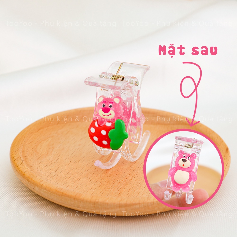 Kẹp tóc càng cua 3 răng Gấu Dâu Lotso dễ thương cute TY0293
