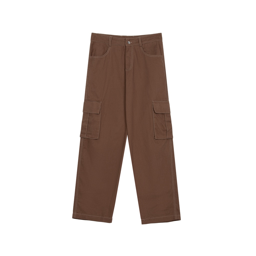 Quần Khaki Túi Hộp Màu Nâu - Khaki Cargo Pants
