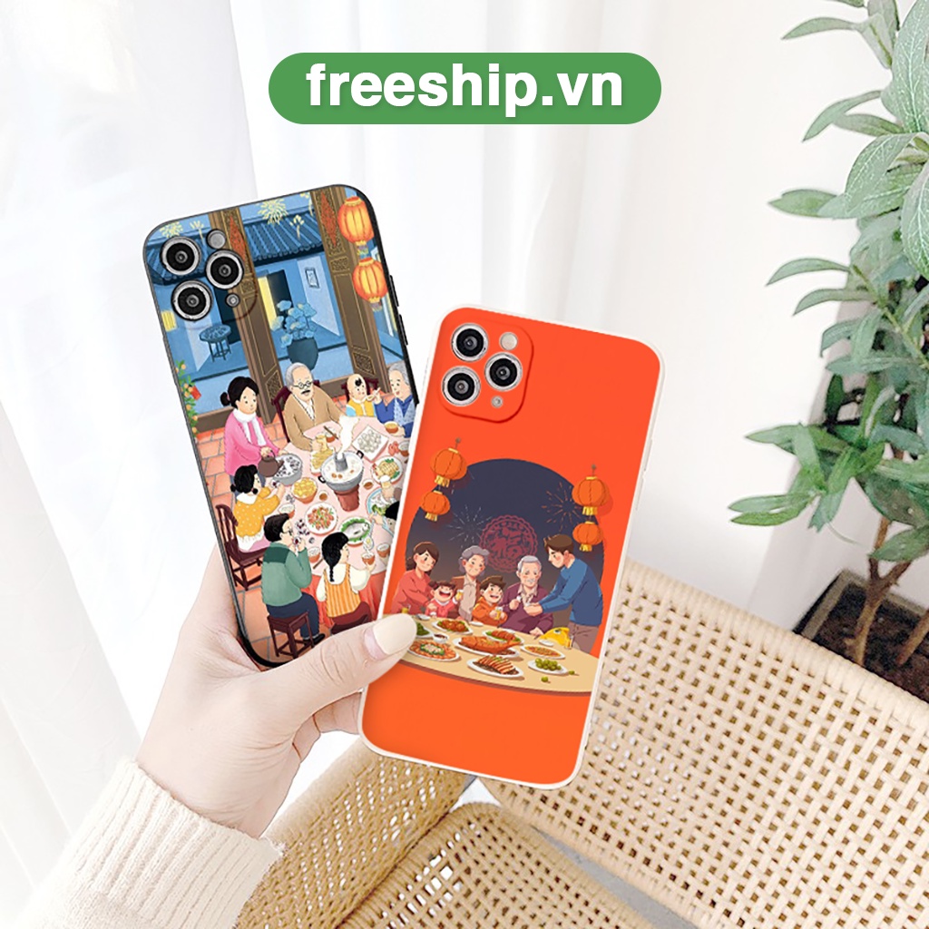 Ốp iphone cạnh vuông gia đình đoàn viên bảo vệ cam 6/6splus/7/7plus/8/8plus/x/xr/xs/11/12/13/14/pro/max/plus/