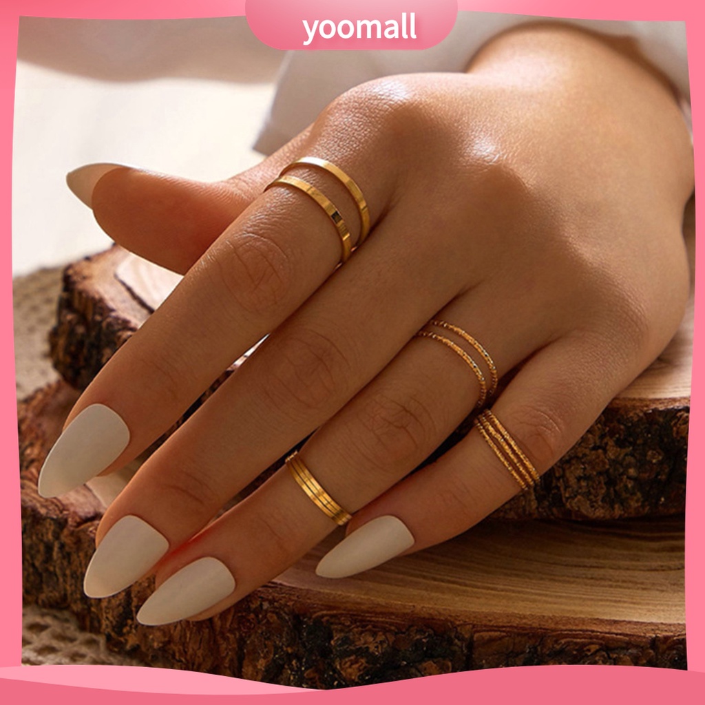 (Yoomall) Set 10 Nhẫn Xỏ Ngón Màu Sắc Tinh Khiết Nhẹ Nhàng Dễ Phối Đồ Cho Nam Và Nữ
