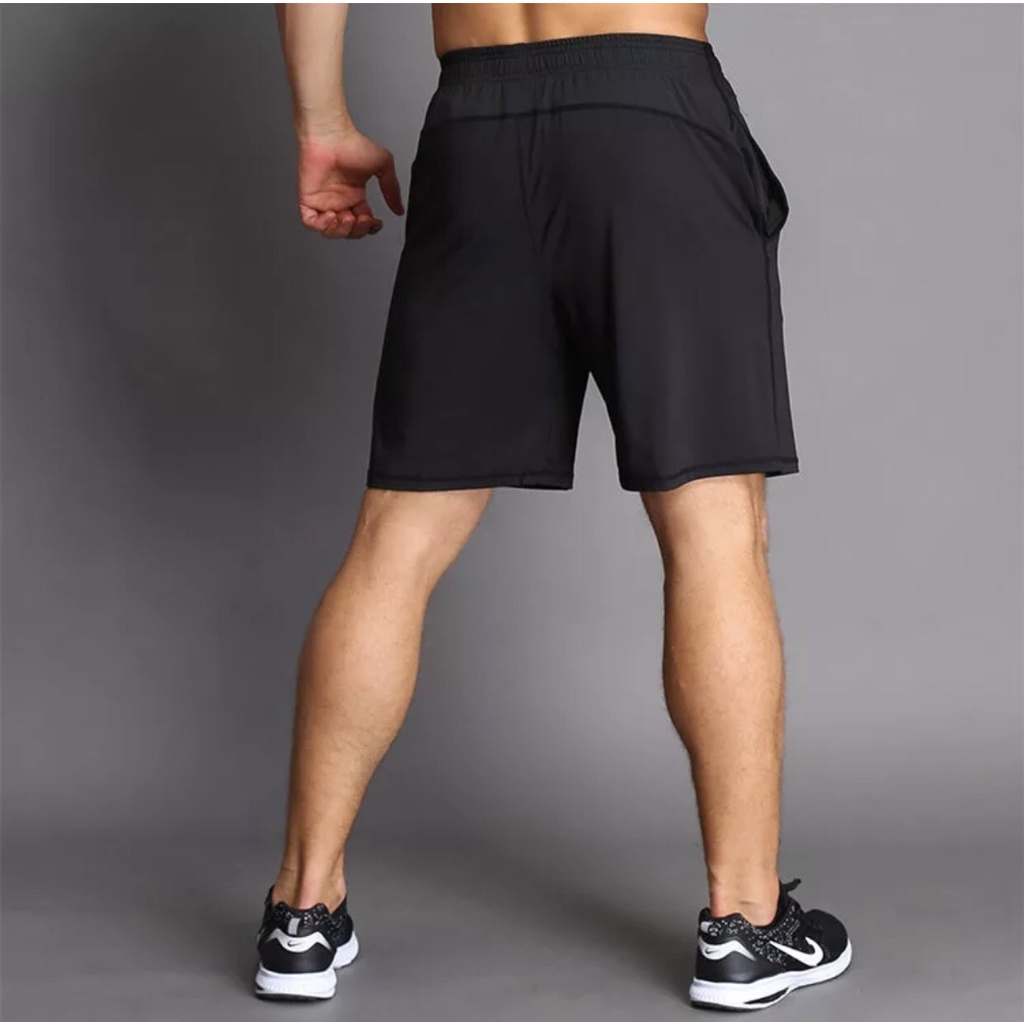 Quần Đùi Nam Reebok &amp; Sport vải Thun lạnh thể thao 2 túi khóa kéo vải dày co dãn 4 chiều có size Bự