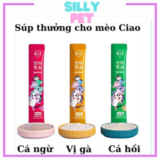 Súp thưởng cho mèo Ciao Wang 15gr/thanh - Thức ăn cho mèo dạng Soup , pate thanh cho mèo - Silly.pet