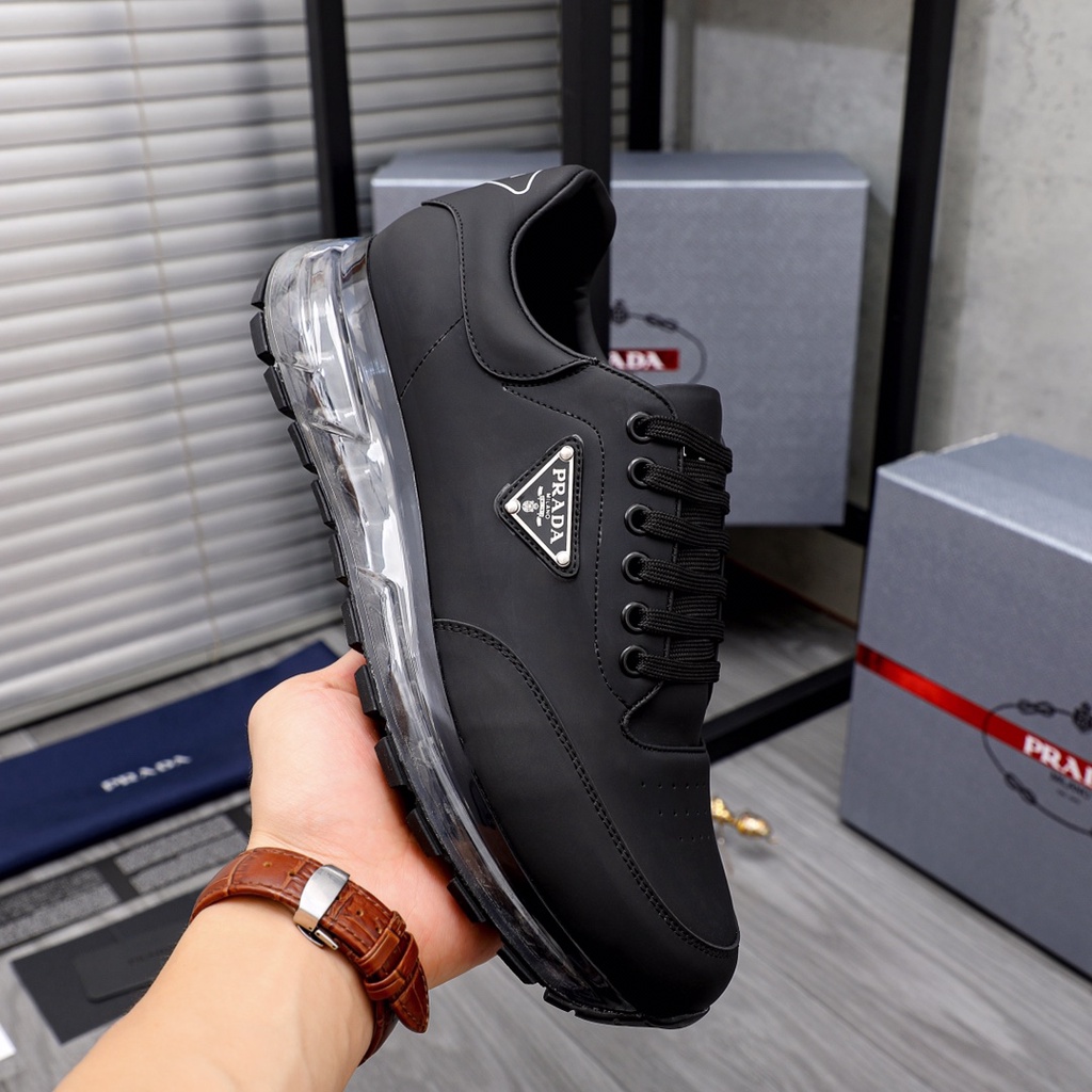 Giày thể thao da thật thời trang nam cao cấp Prada sành điệu, thanh lịch và năng động