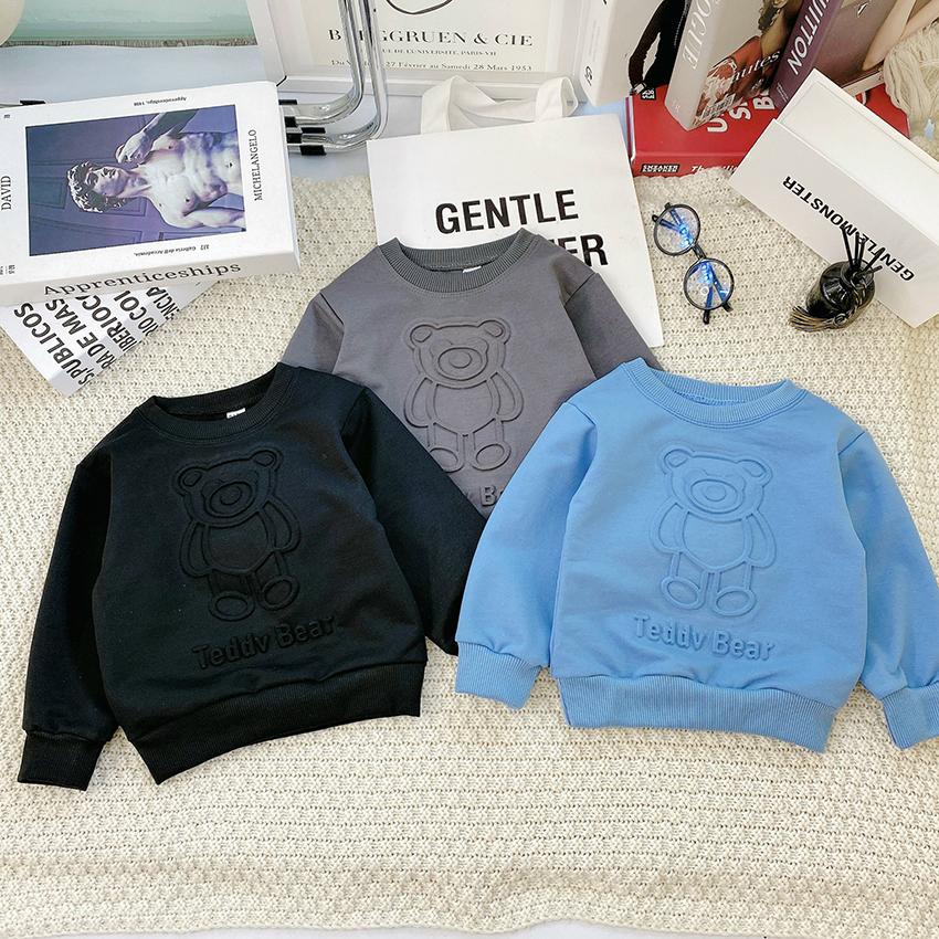 Bộ Quần Áo Dài Tay Trẻ Em Thu Đông In Hình Gấu Moschino Cho Bé Từ 8-25kg Mã DT55