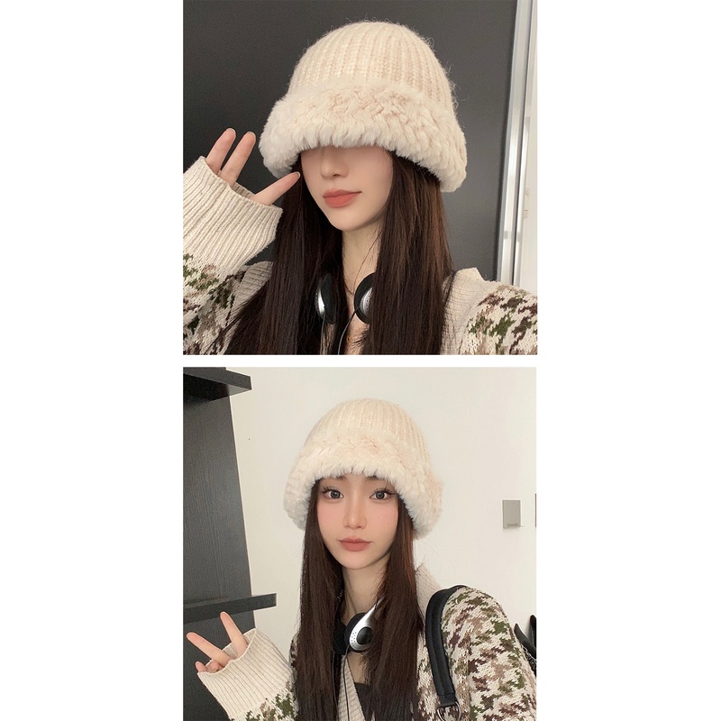 Mũ Dệt Kim Trùm Tai Bằng Vải Lông Dày Dặn Ấm Áp Dễ Phối Đồ Phong Cách