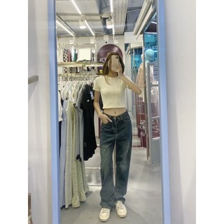 JANET STUDIO • Quần jean xanh tím