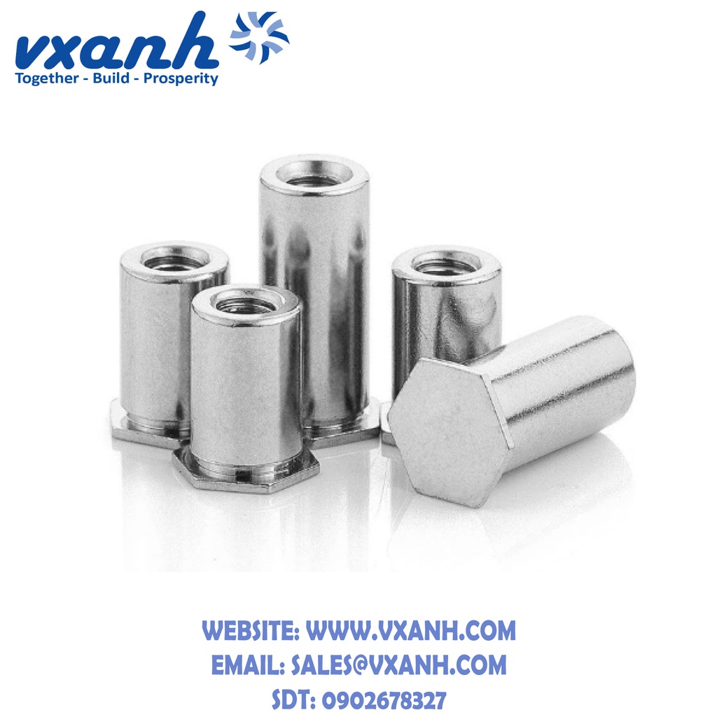 TRỤ TÁN REN TRONG, ĐINH TÁN MÙ, BULONG ÉP, ỐC ÉP, TÁN TRỤ TỰ GIỮ PEM THÉP KHÔNG GỈ (BSOS) HỆ MÉT BSOS-M3 (4-> 14)