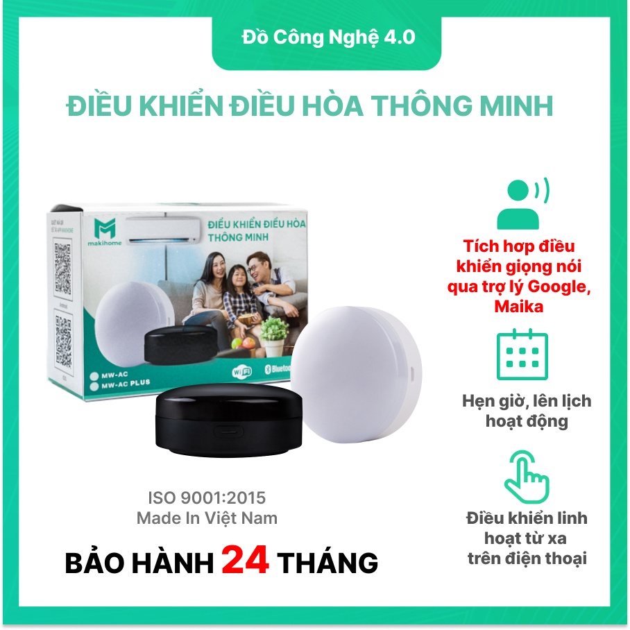 Bộ điều khiển điều hòa thông minh Makihome - tích hợp 99% các loại điều hòa [Chính hãng BH 24 Tháng]
