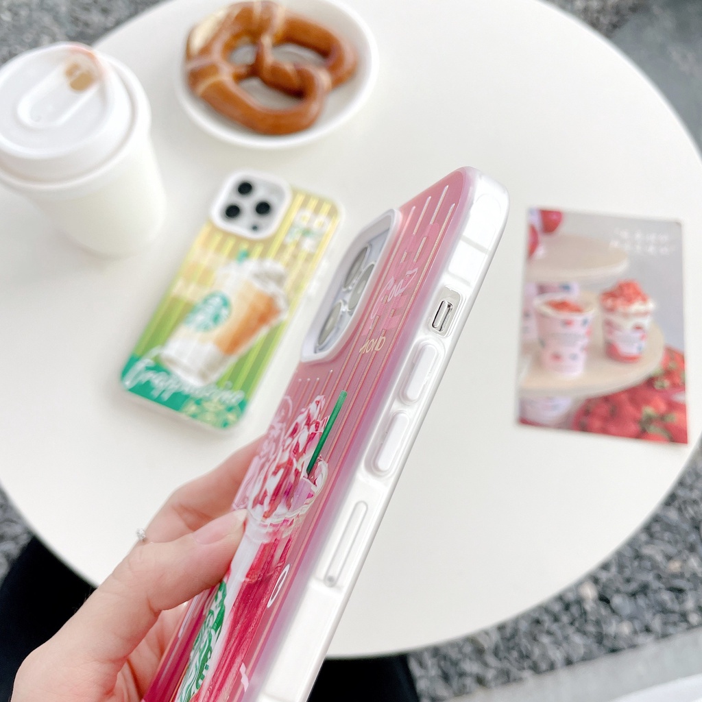 Ốp Điện Thoại TPU Mềm Chống Sốc Màu Laser In Họa Tiết Đơn Giản 2 Trong 1 Cho iPhone 14 13 12 11 Pro Max XR XS 14 Plus