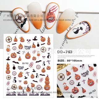sticker Halloween nails