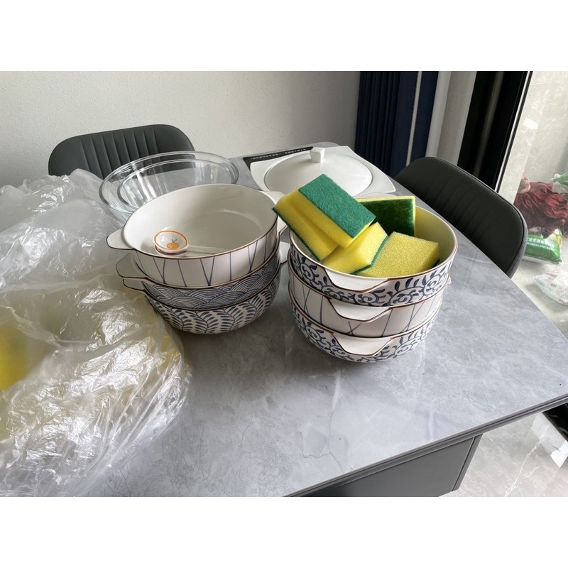 Bát canh, bát súp lớn, tô lớn, bát đĩa decor phong cách Nhật