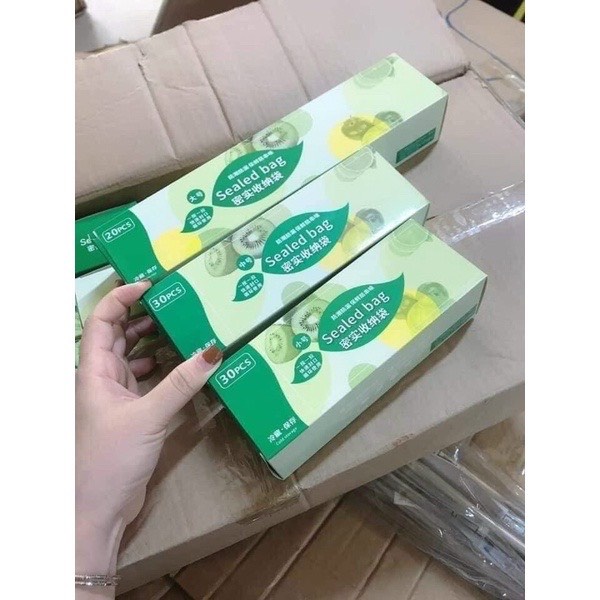 Set 3 hộp túi zip đựng thực phẩm có khoá combo 80 túi – Max siêu thị tiện ích