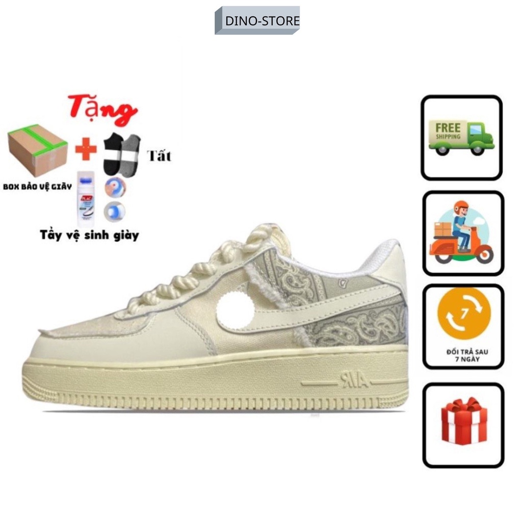 Giày Air Force 1 thổ cẩm, dây thừng hàng S,C trung bản Cao Cấp, Giày AF1 _Travis bigbag dây thừng/DINOSTORE