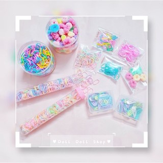 Set 50-100 dây thun màu pastel, cột tóc mini cho doll