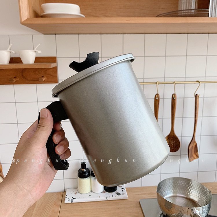 Nồi Lọc Dầu Dung Tích Lớn 1.7L Bằng Thép Không Gỉ Phong Cách Nhật Bản Dầu Nhà Bếp F